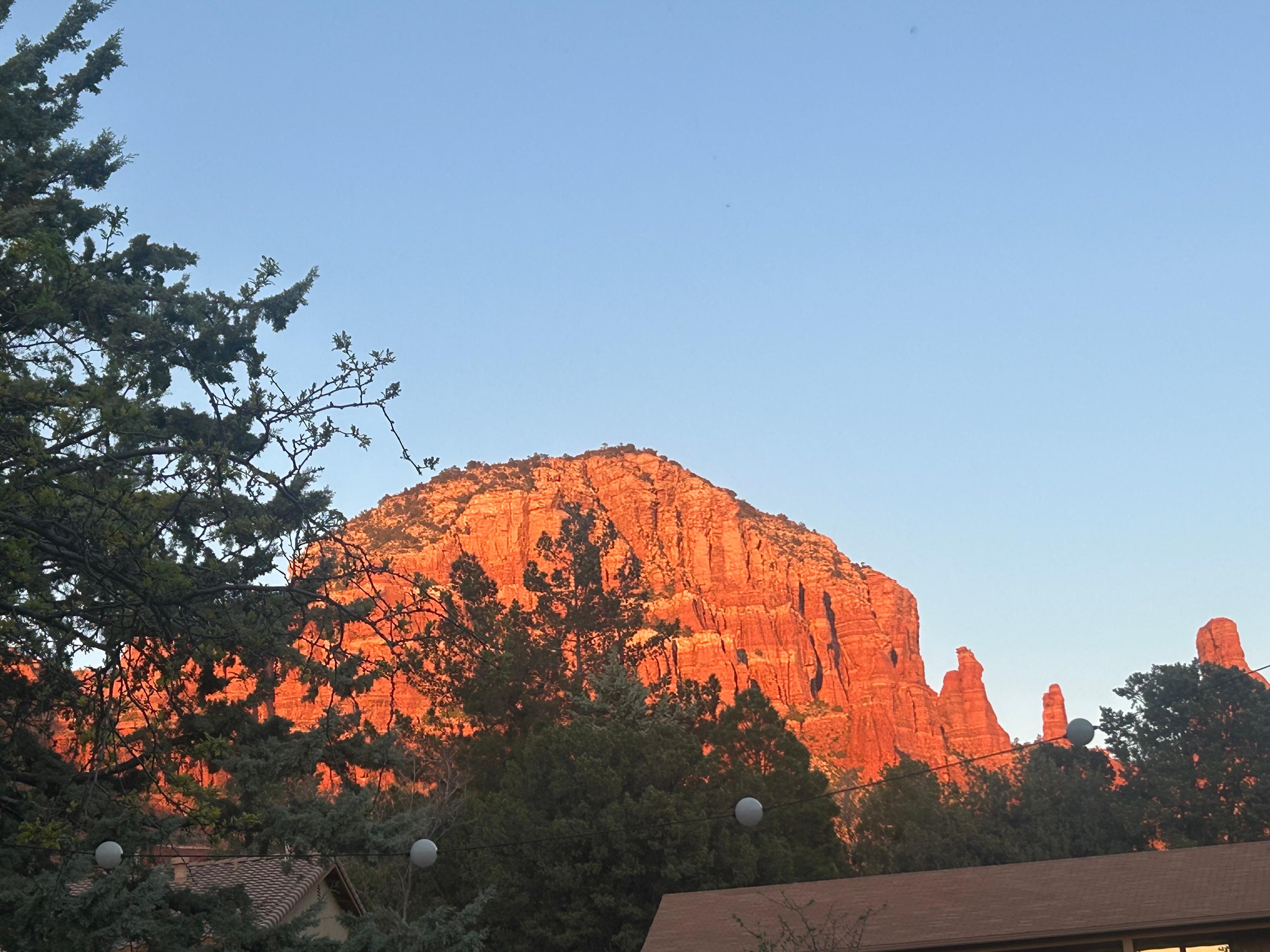 View at sunset in the backyard. Stunning views