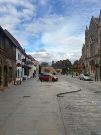 Hotel on the left