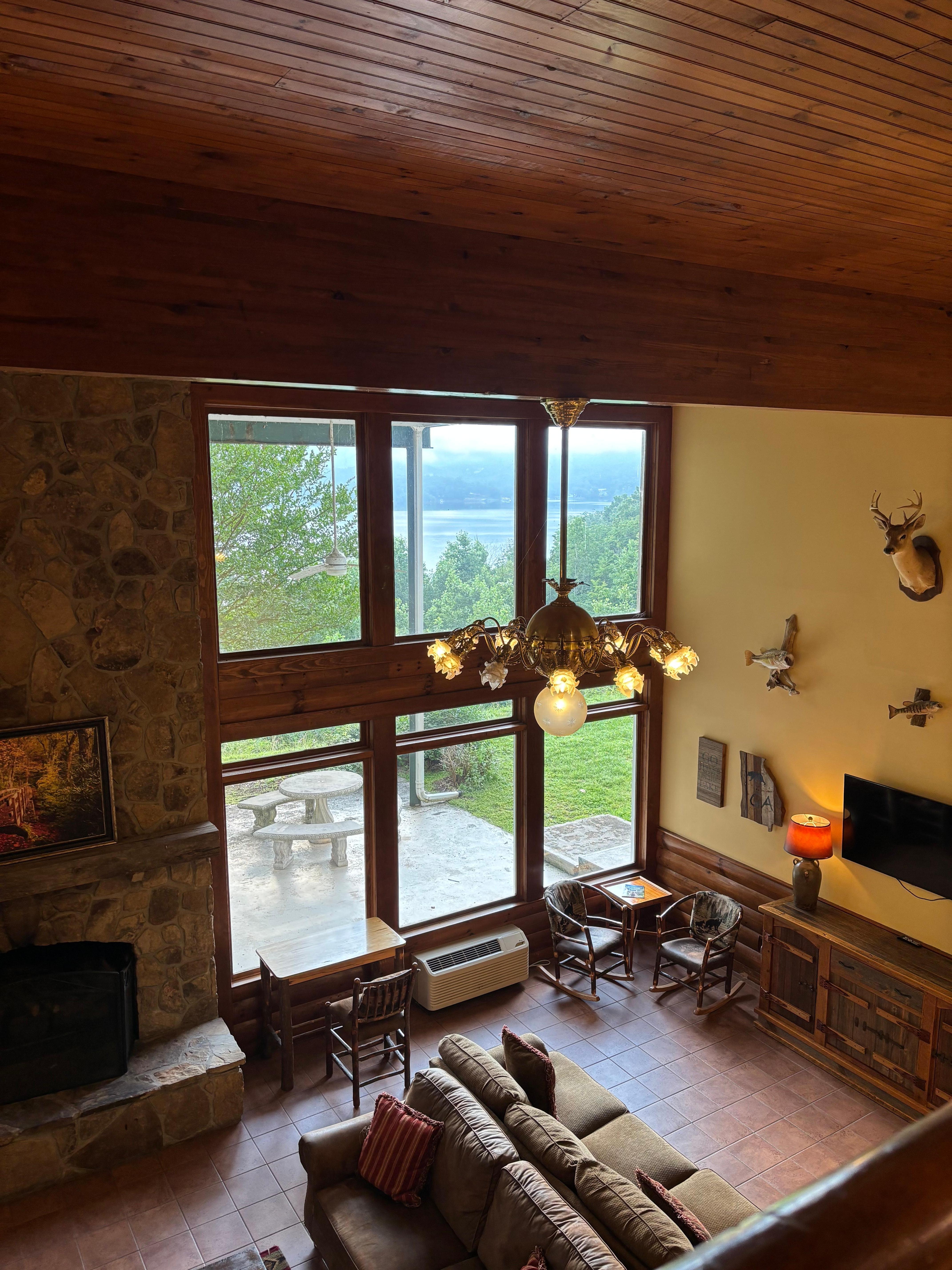 Looking down From second floor area