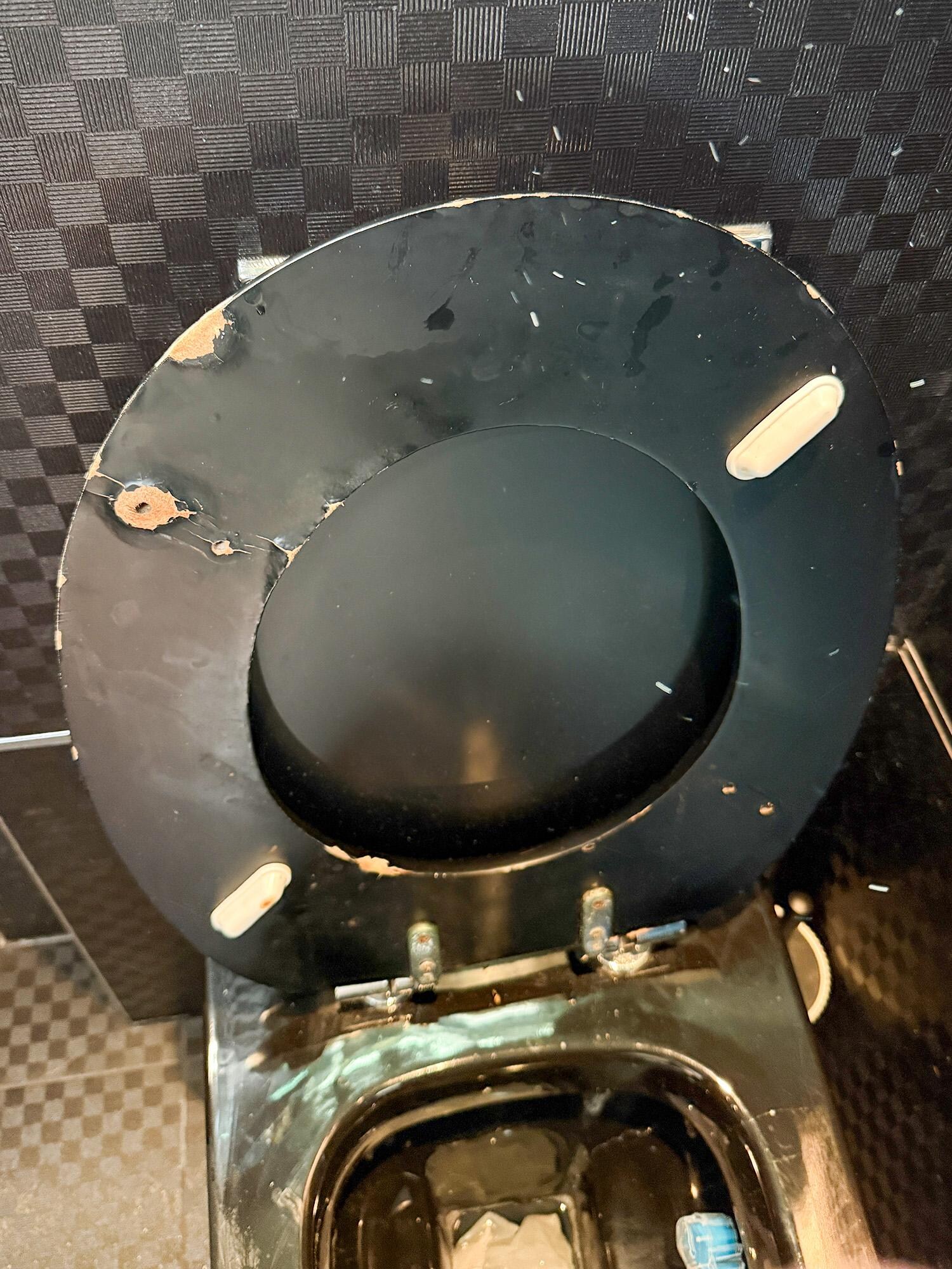 Speaks for itself - toilet in a bathroom that reeked of raw sewage.