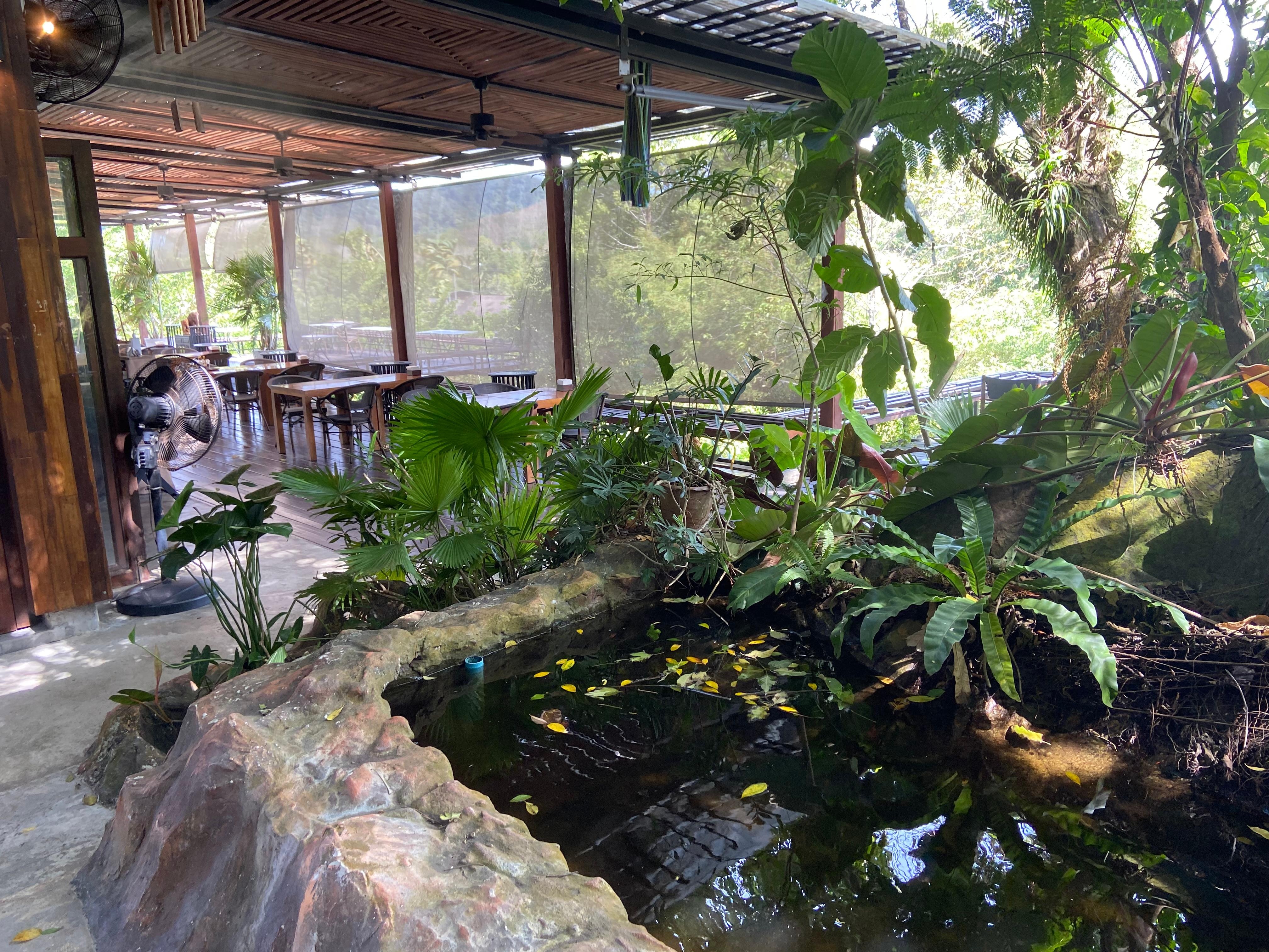 Breakfast area with amazing view of hills