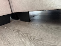 Dirt under sofa