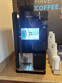 Freshly ground and brewed coffee available in the lobby 24/7