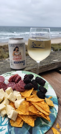 Relaxing on the patio