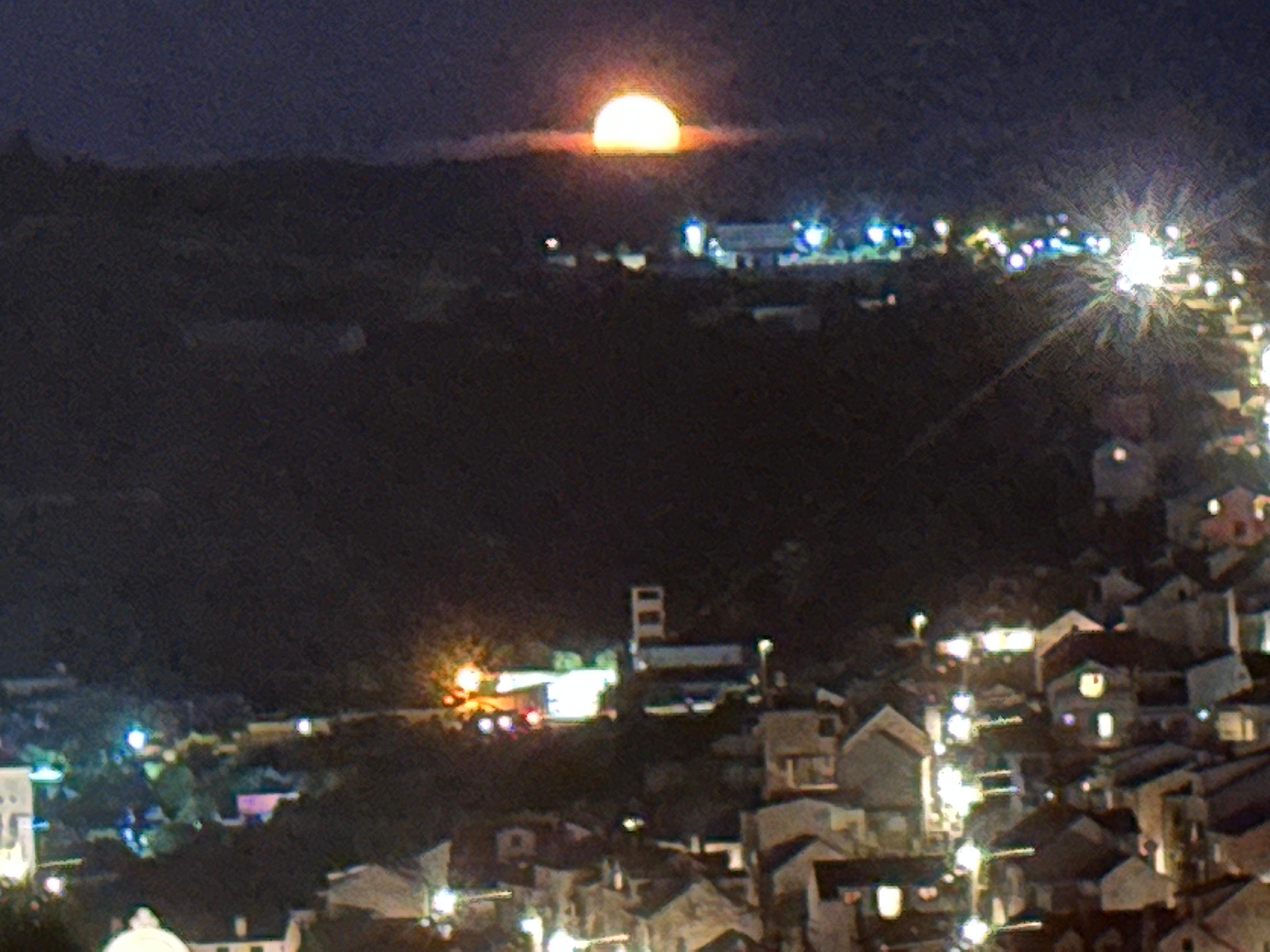 Moonrise from our balcony 