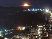 Moonrise from our balcony