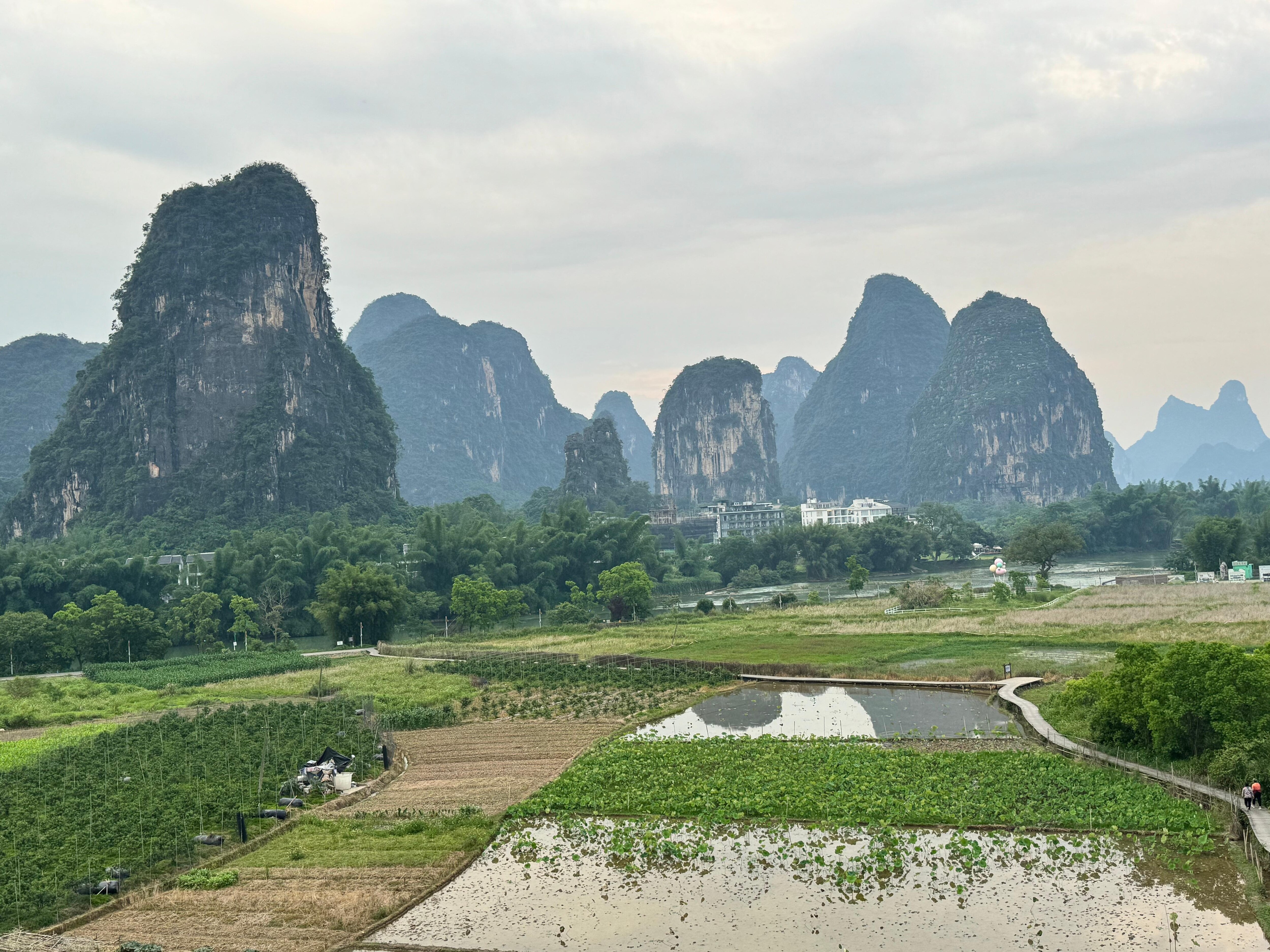 Scenery from the hotel balcony 