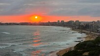 Coucher de soleil depuis le balcon