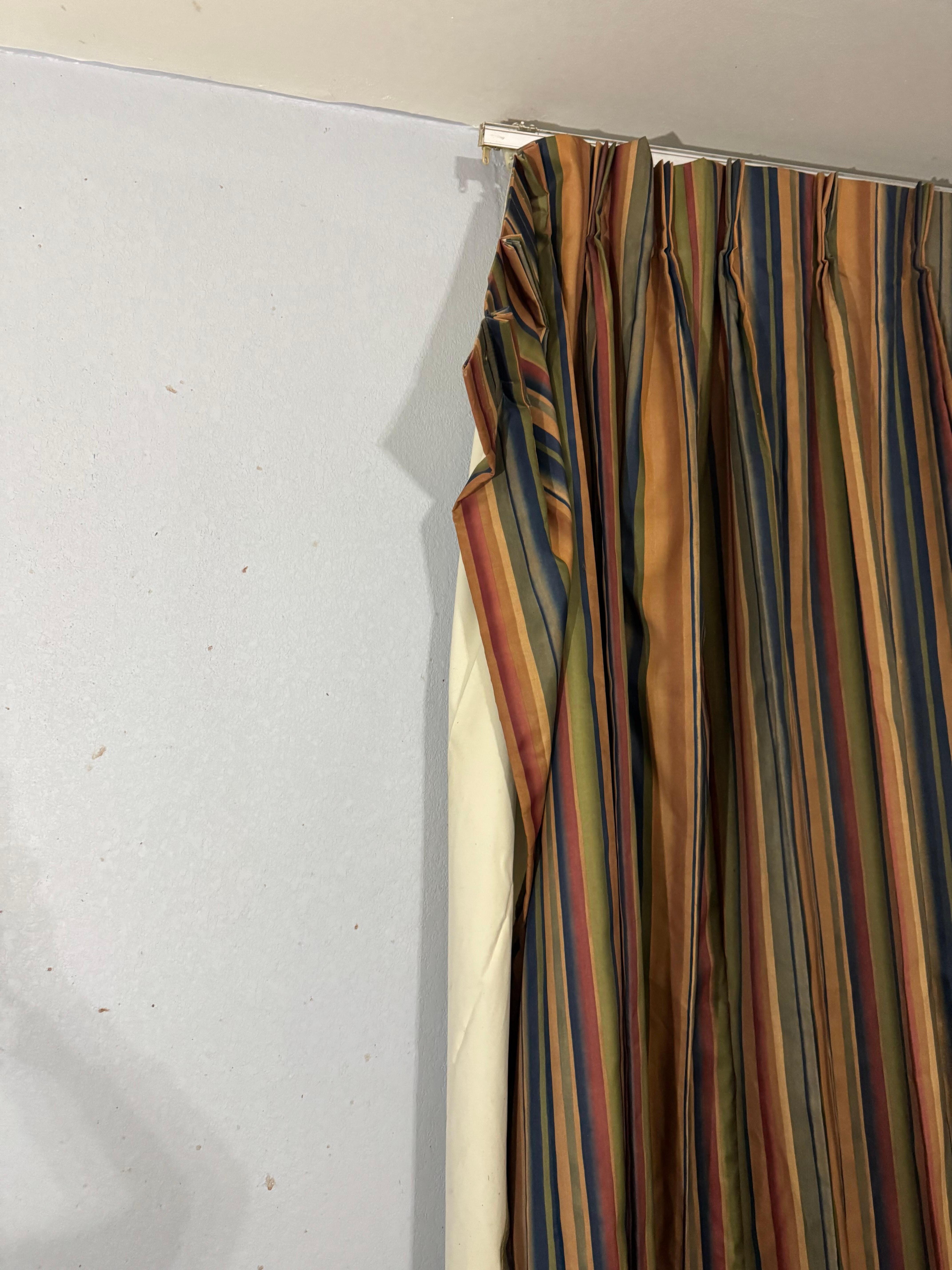 Curtains were torn off the rod 