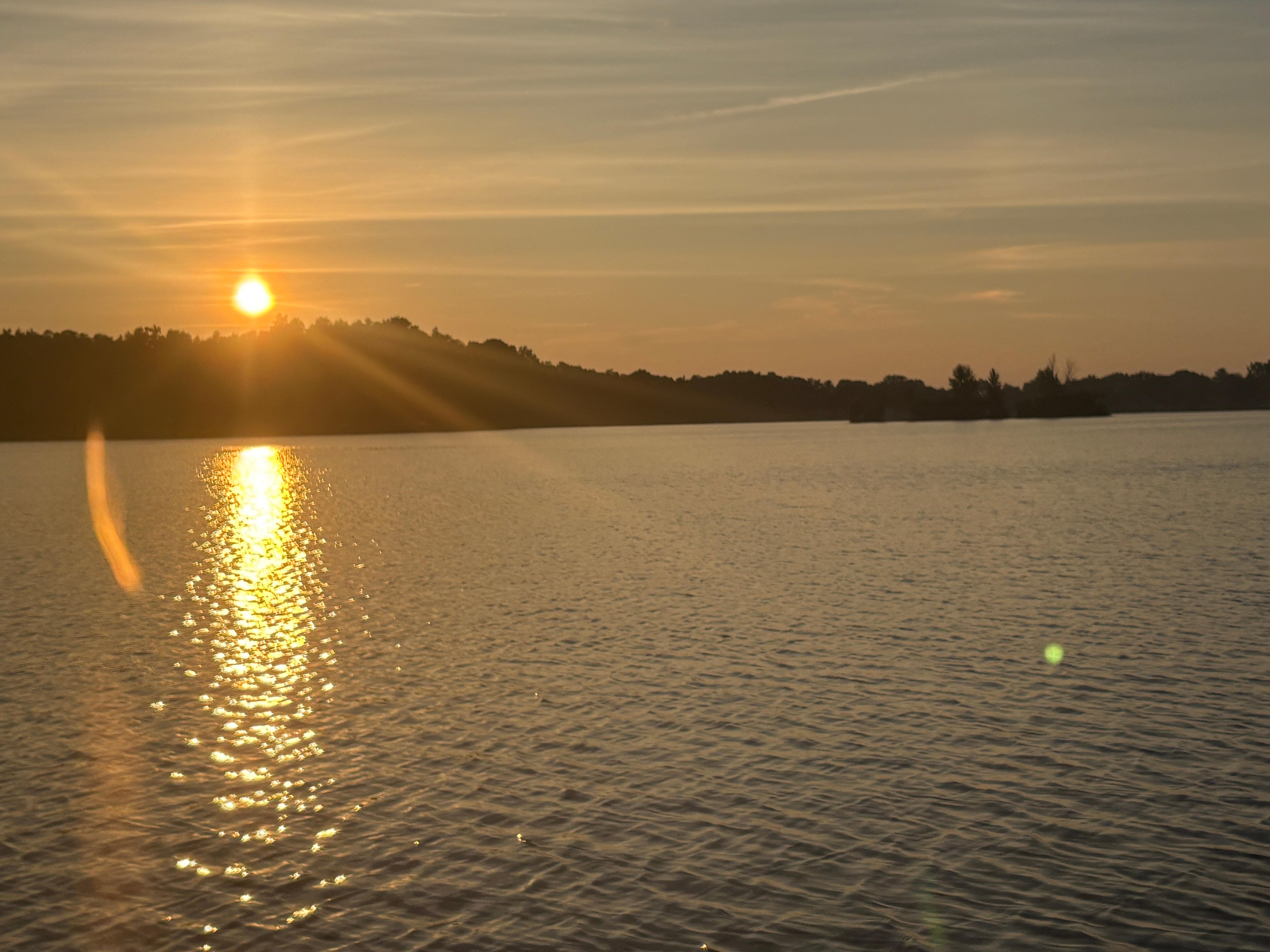 Lake view sunset