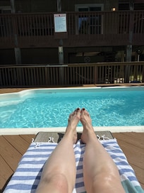 The pool was perfect for windy days and after the beach relaxing.