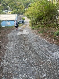 The driveway. A jeep is a must