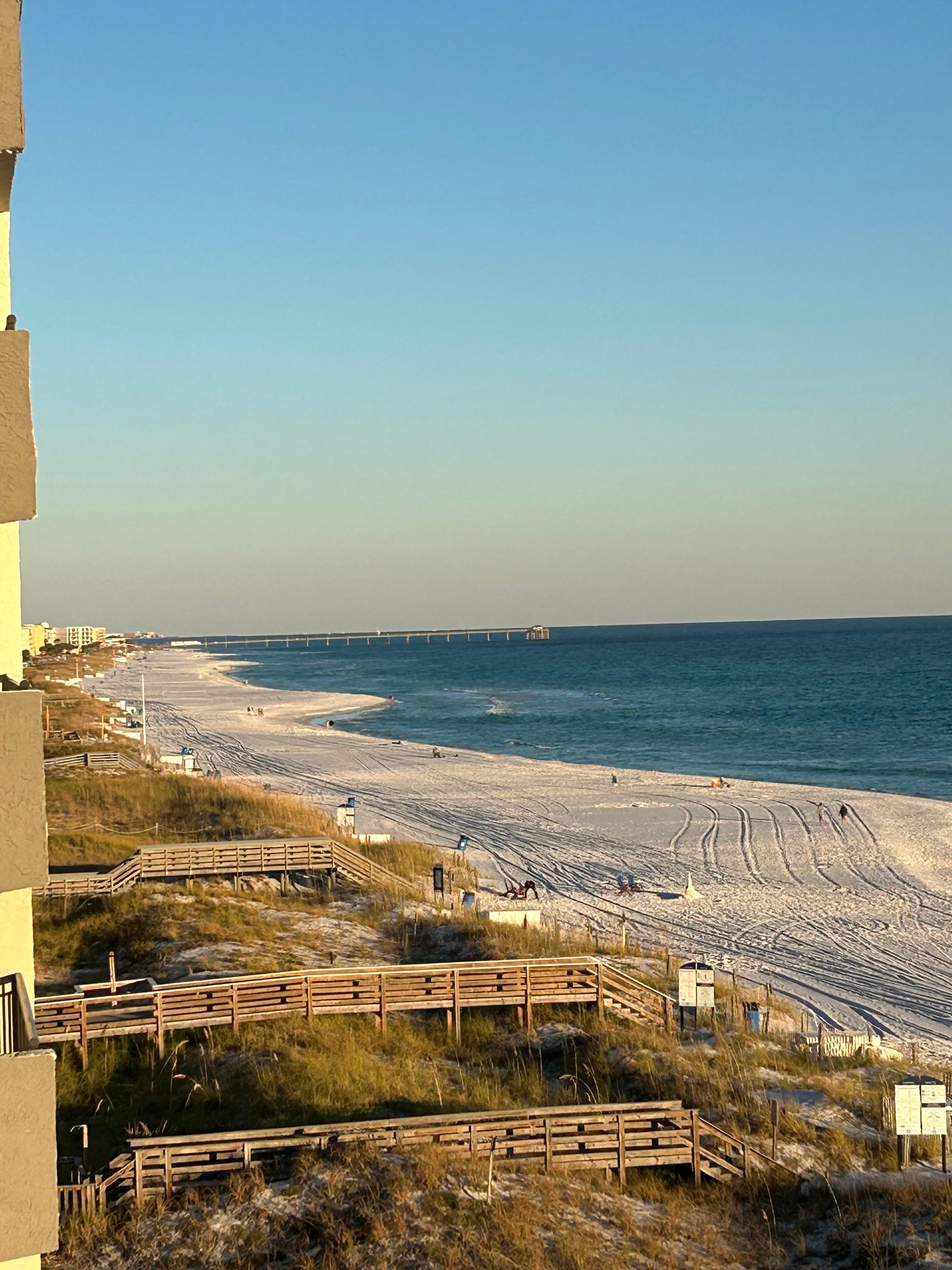 View from the patio looking towards Destin. 