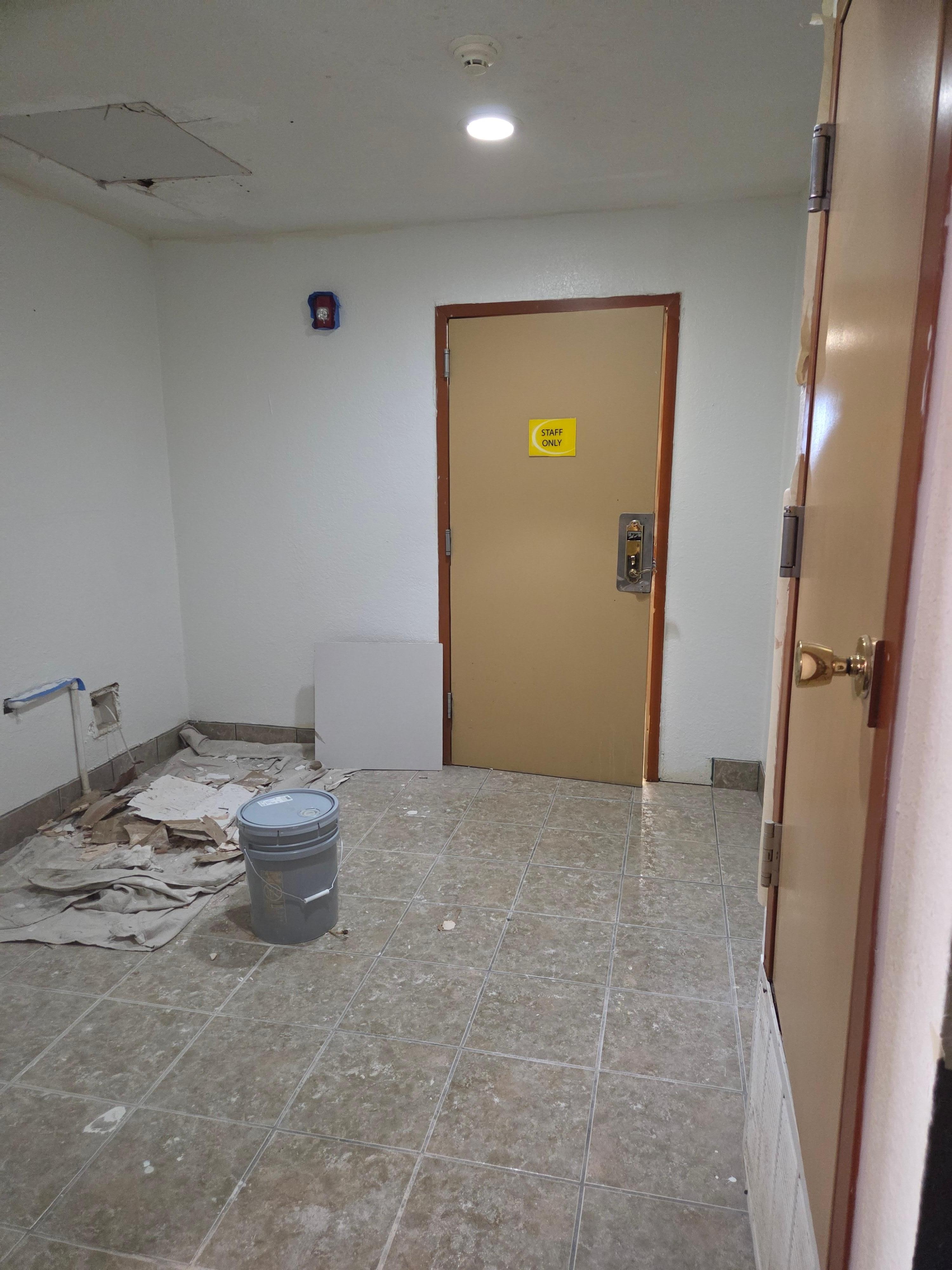 Construction across from room given to stay in