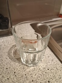 A dirty glass.