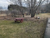 Fire pit and table were nice additions.