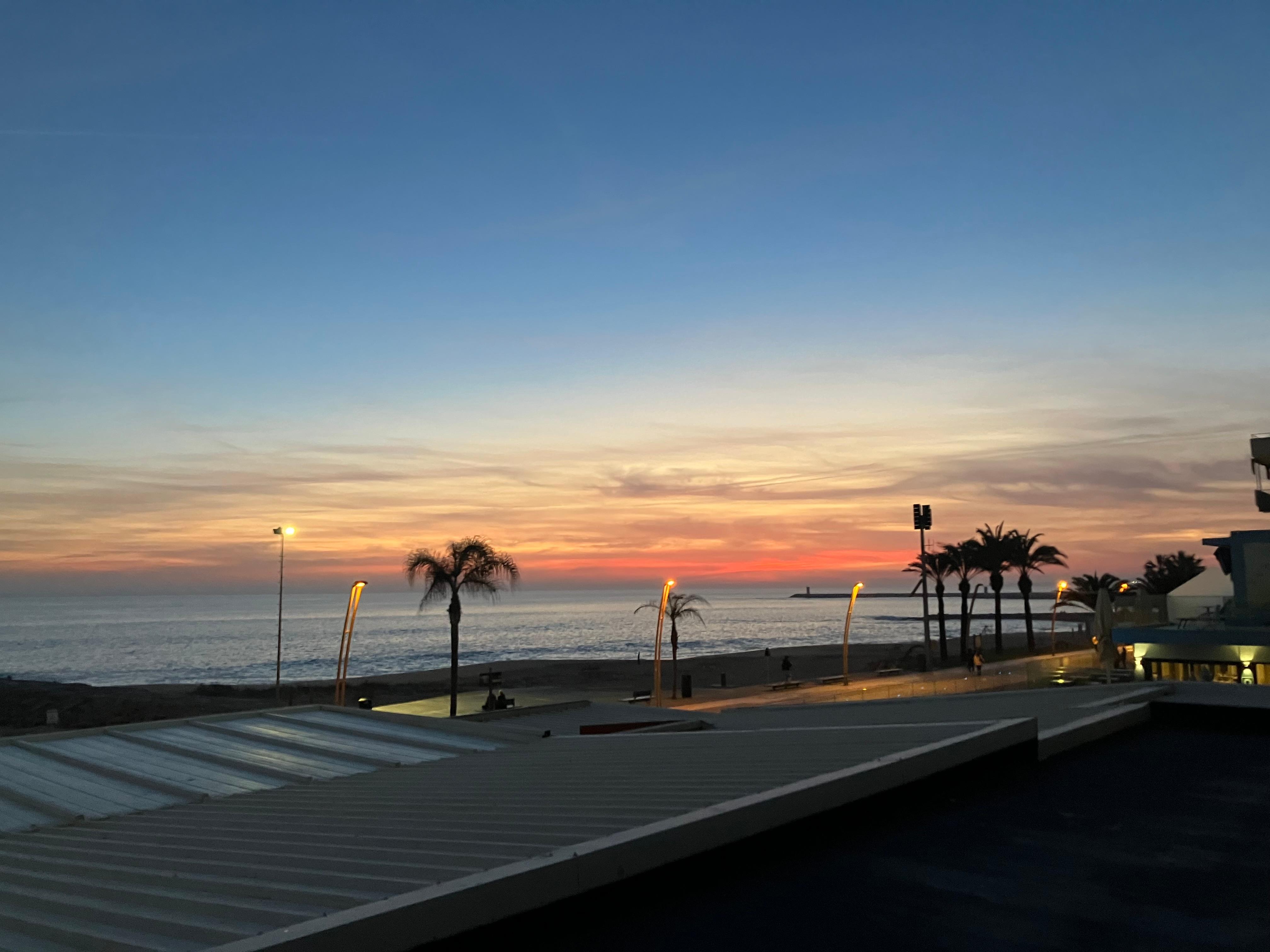 The view from our room at sunset