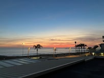 The view from our room at sunset