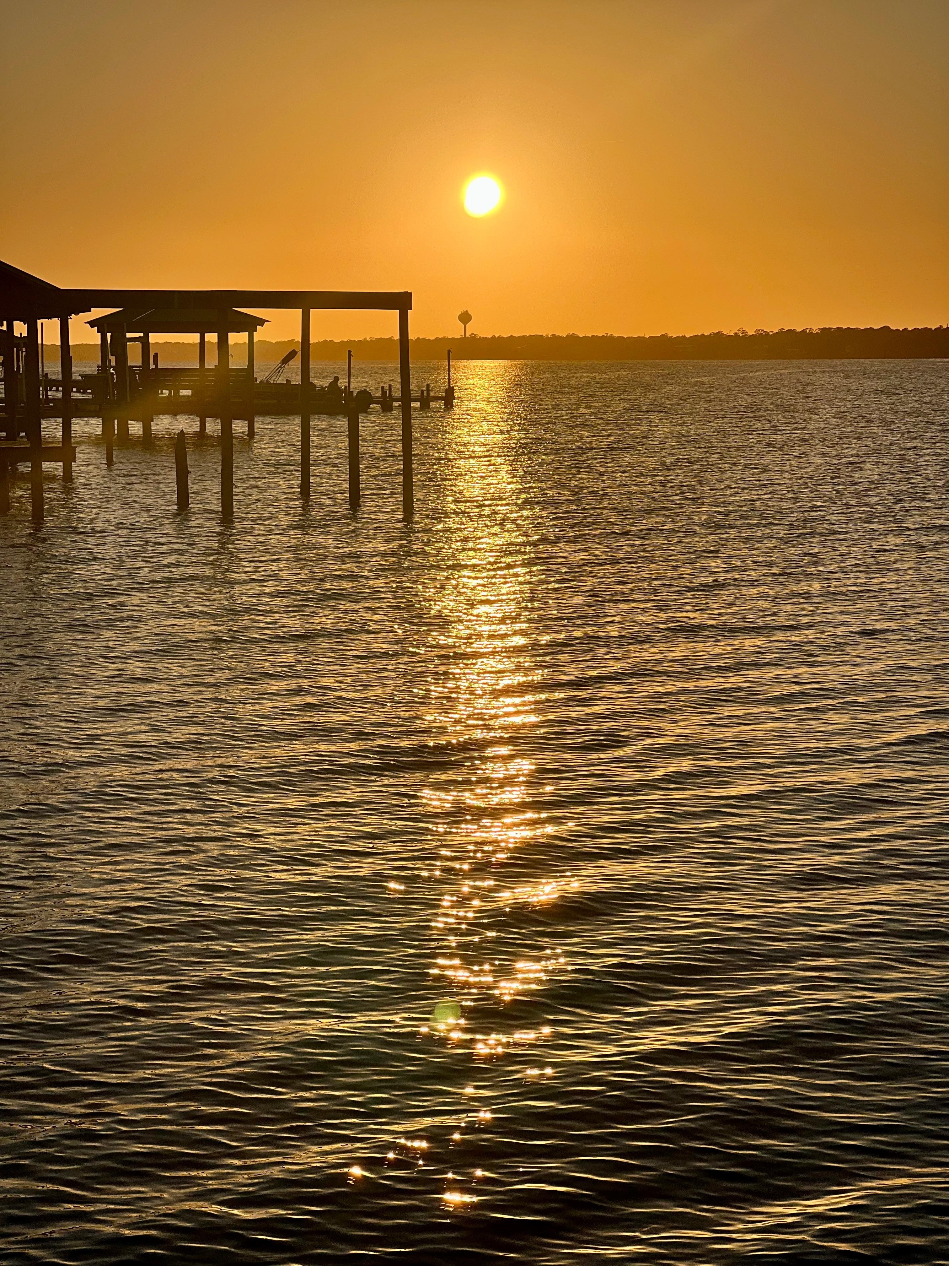 Sunset View From Dock
