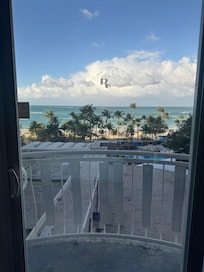 This is the view if you get a beach view room.