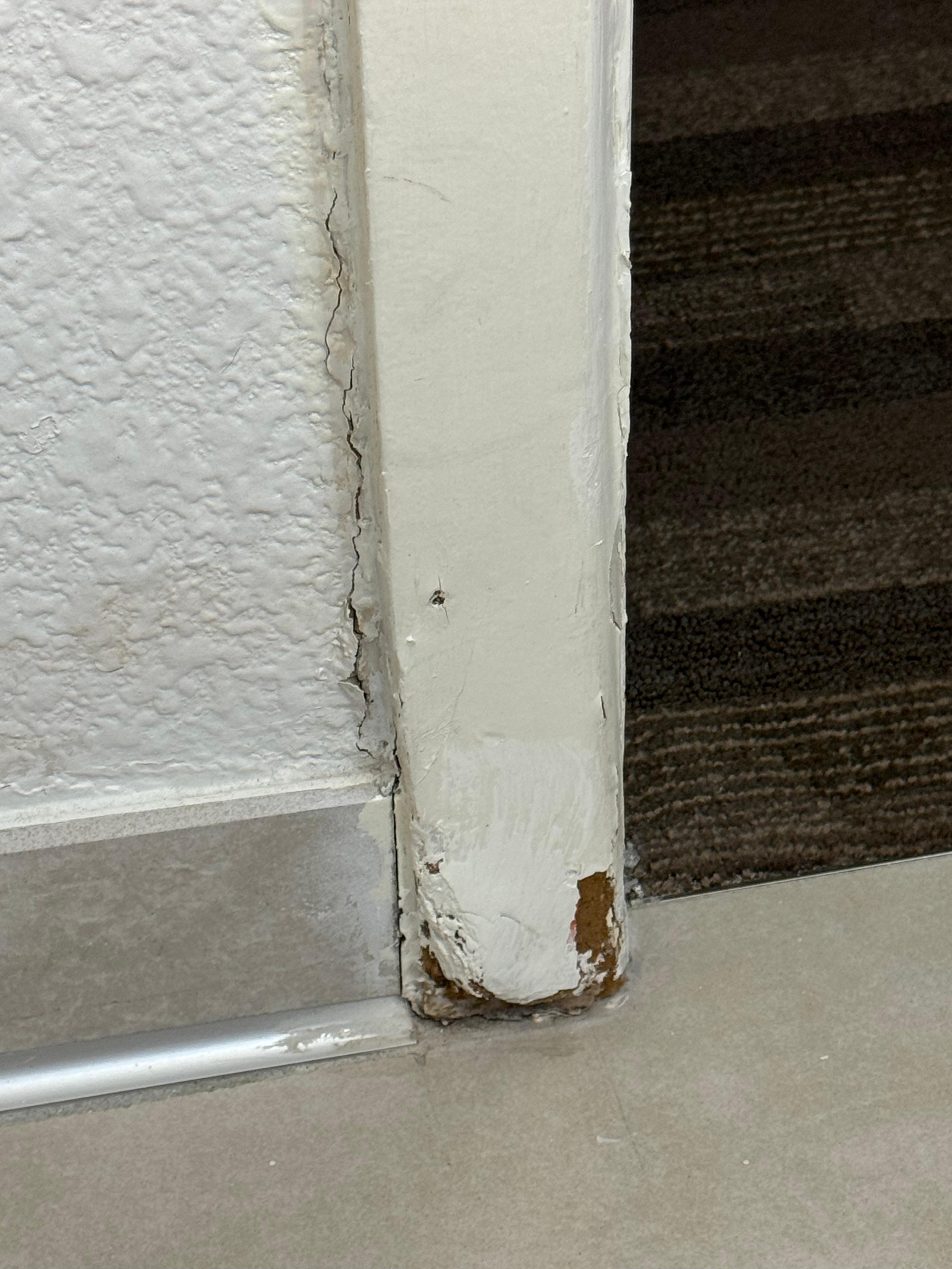 Door frame inside bathroom