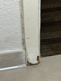 Door frame inside bathroom