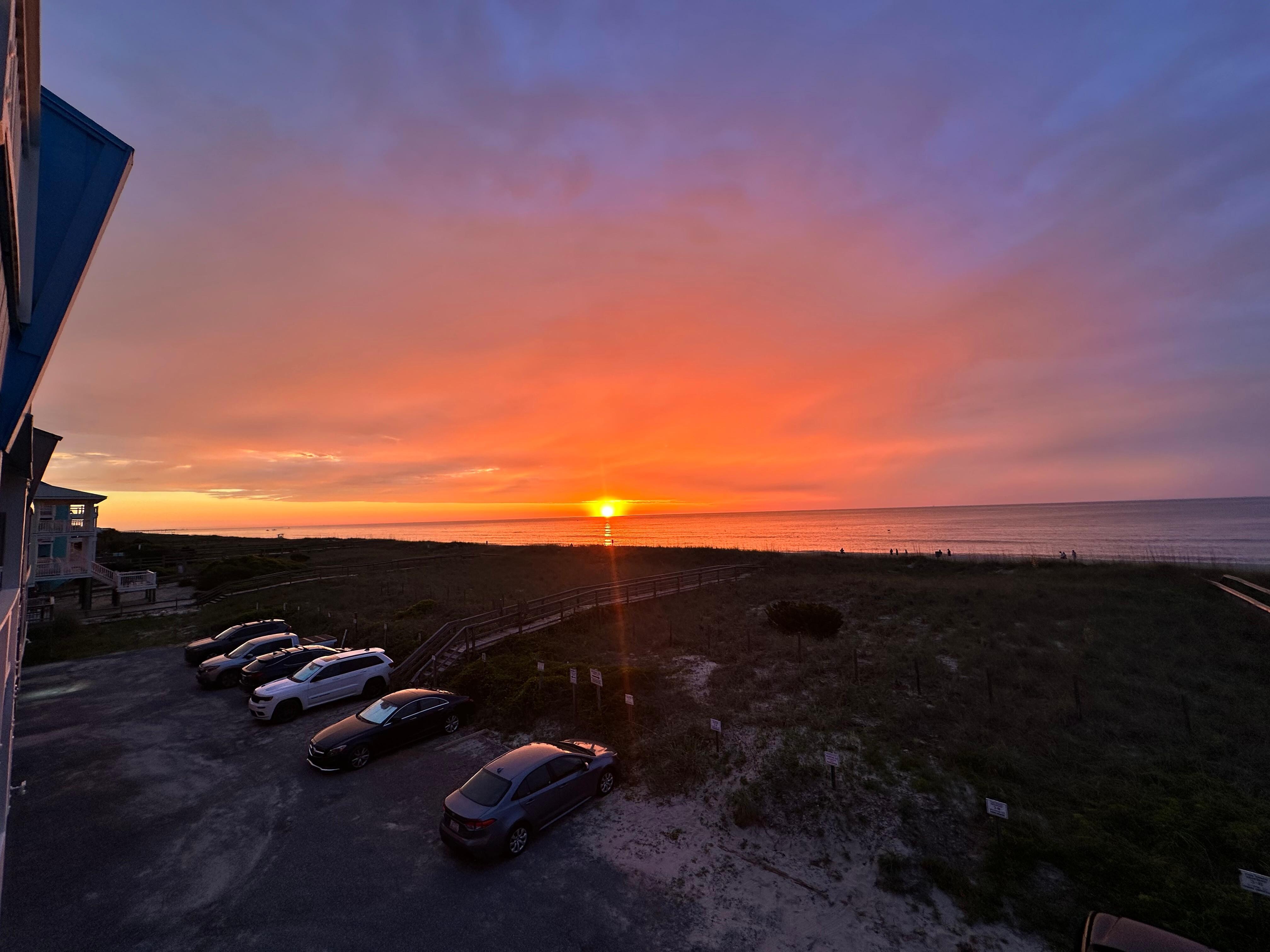 Sunrise from the balcony. 