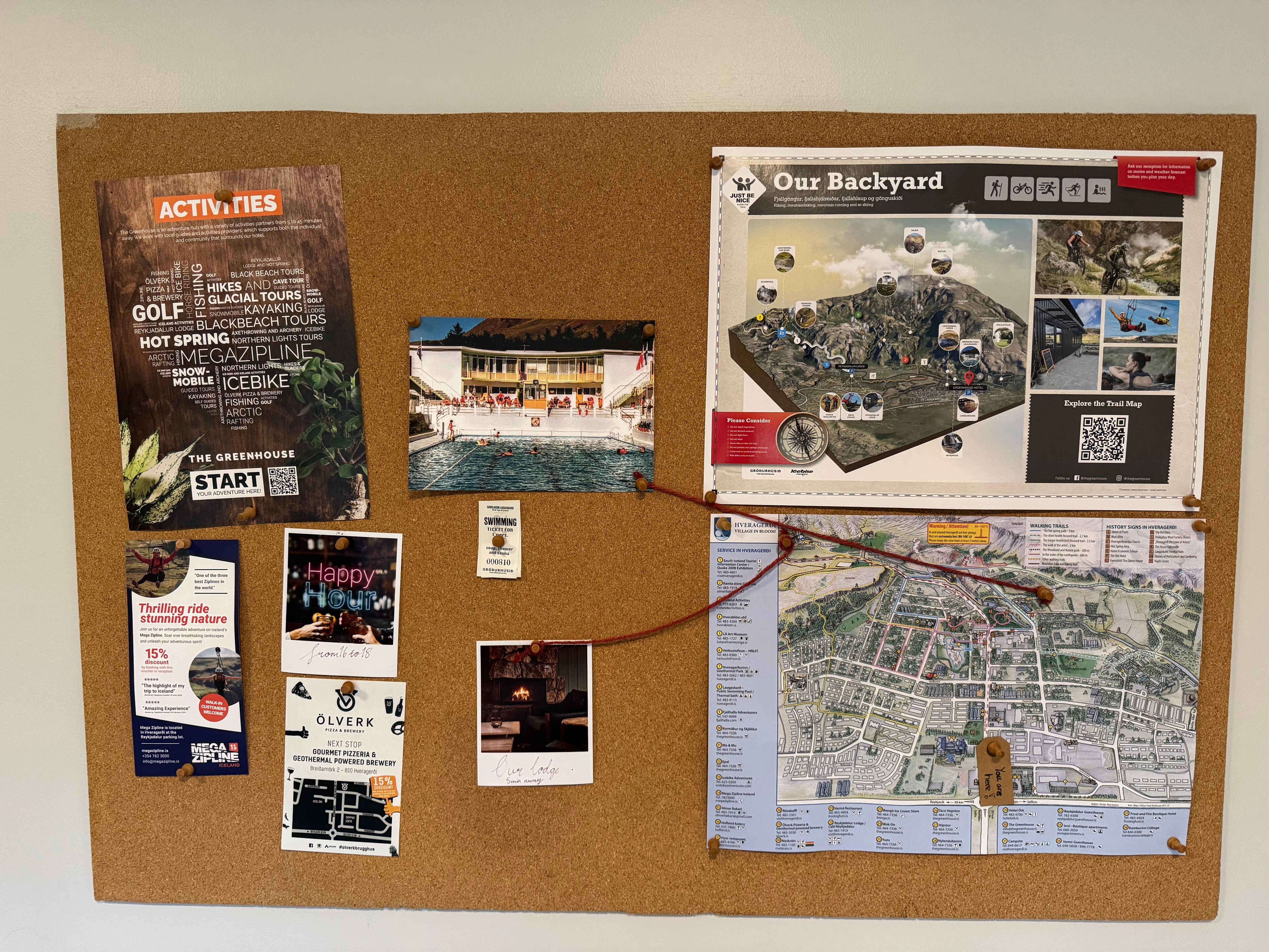 Notice board in our room was a nice touch 