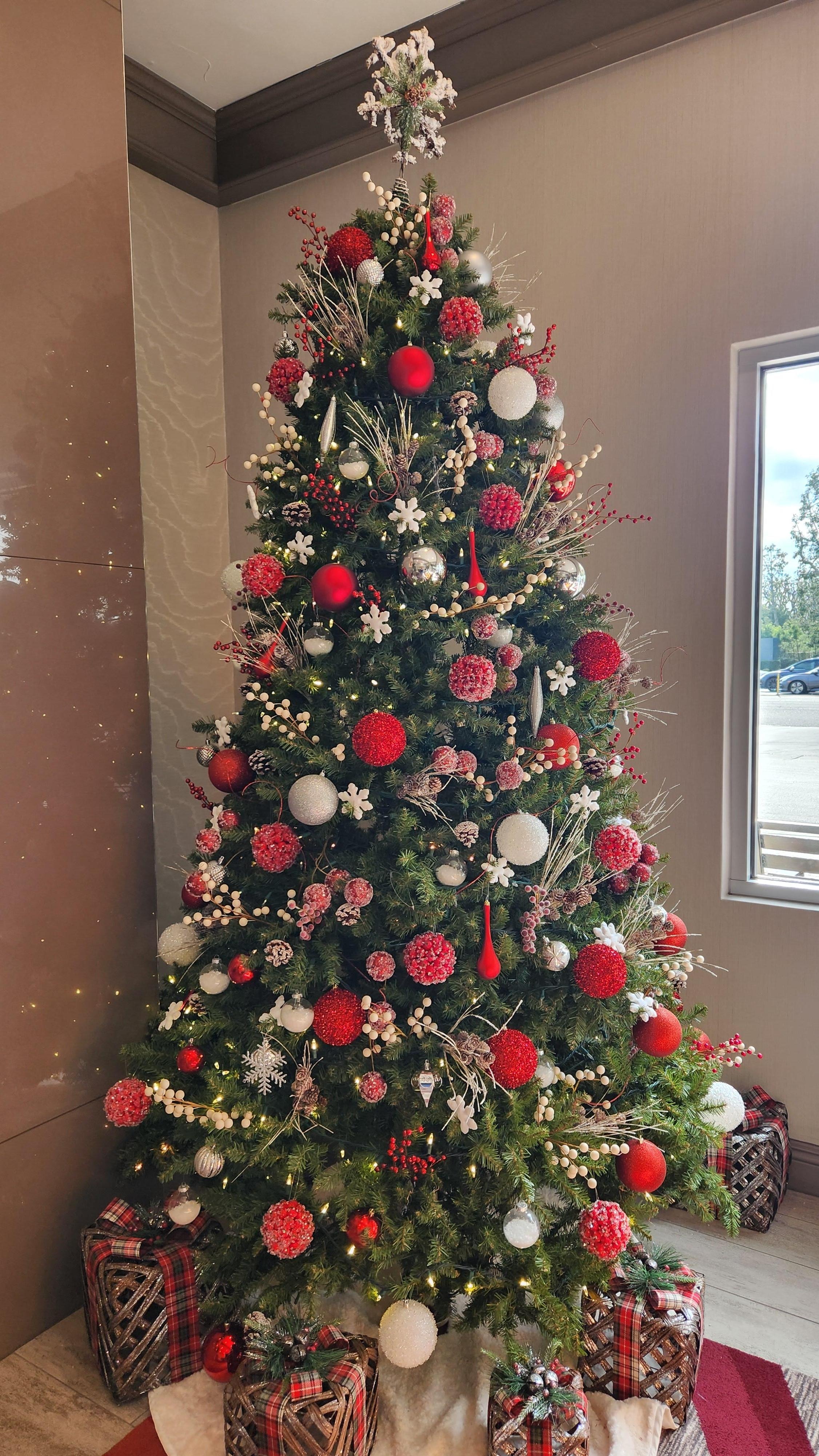 Christmas tree in the lobby