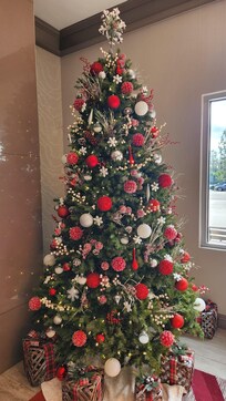 Christmas tree in the lobby