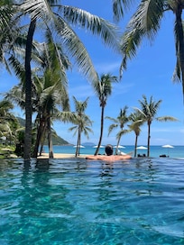 The beautiful pool area