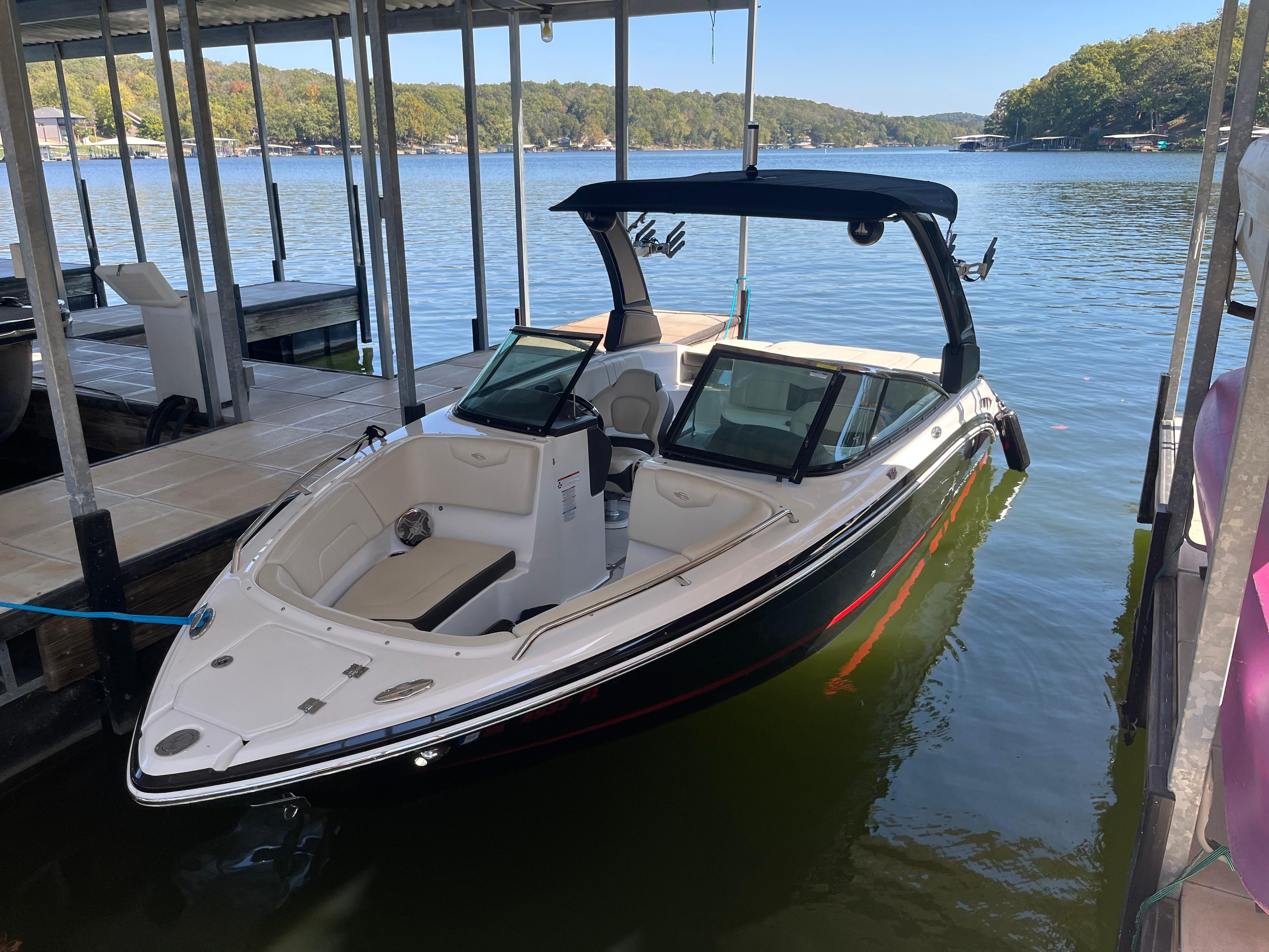 Our 23 ft Chaparral in our provided cover slip. 