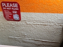 Surface of walls in bathroom