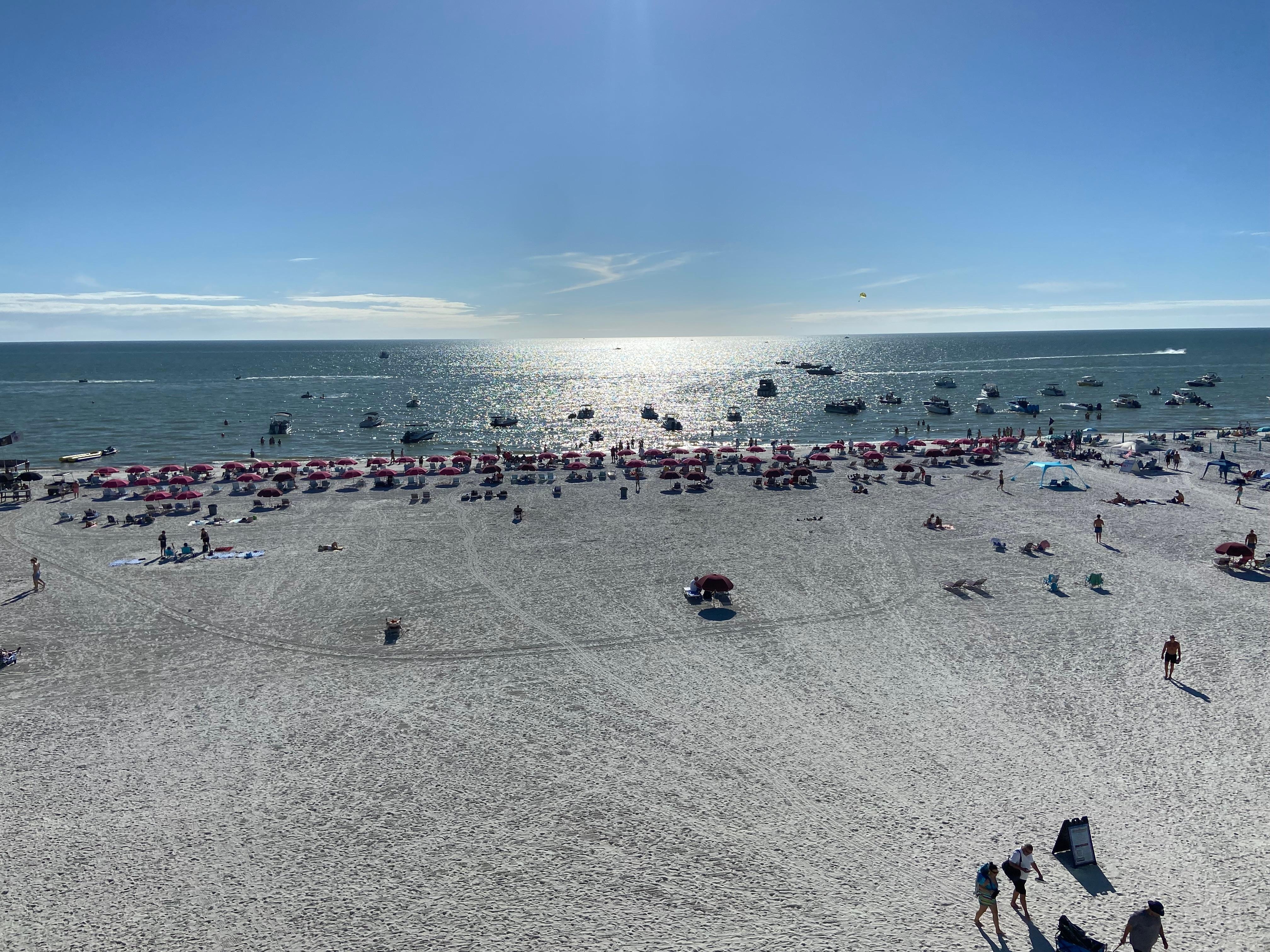 The view from the room balcony.