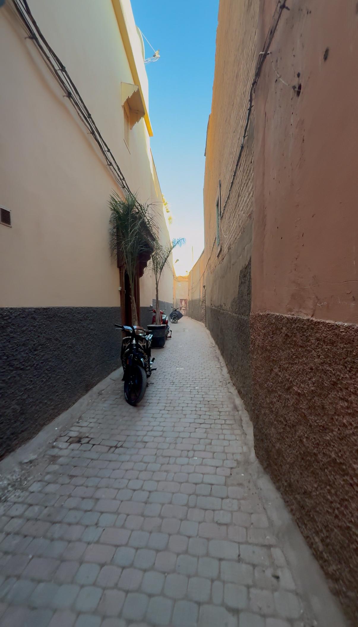 Walking to the riad down Derb Habib Allah