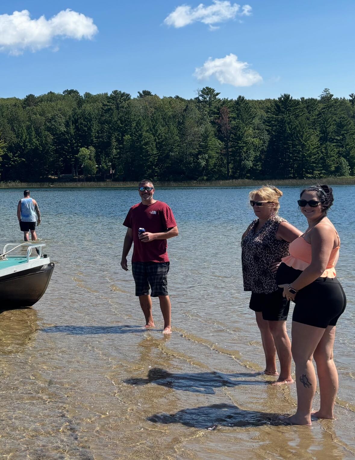 Sand bar on Long Lake