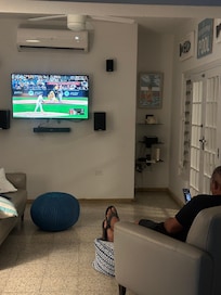 Watching San Diego Padres Baseball on the great TV set up.