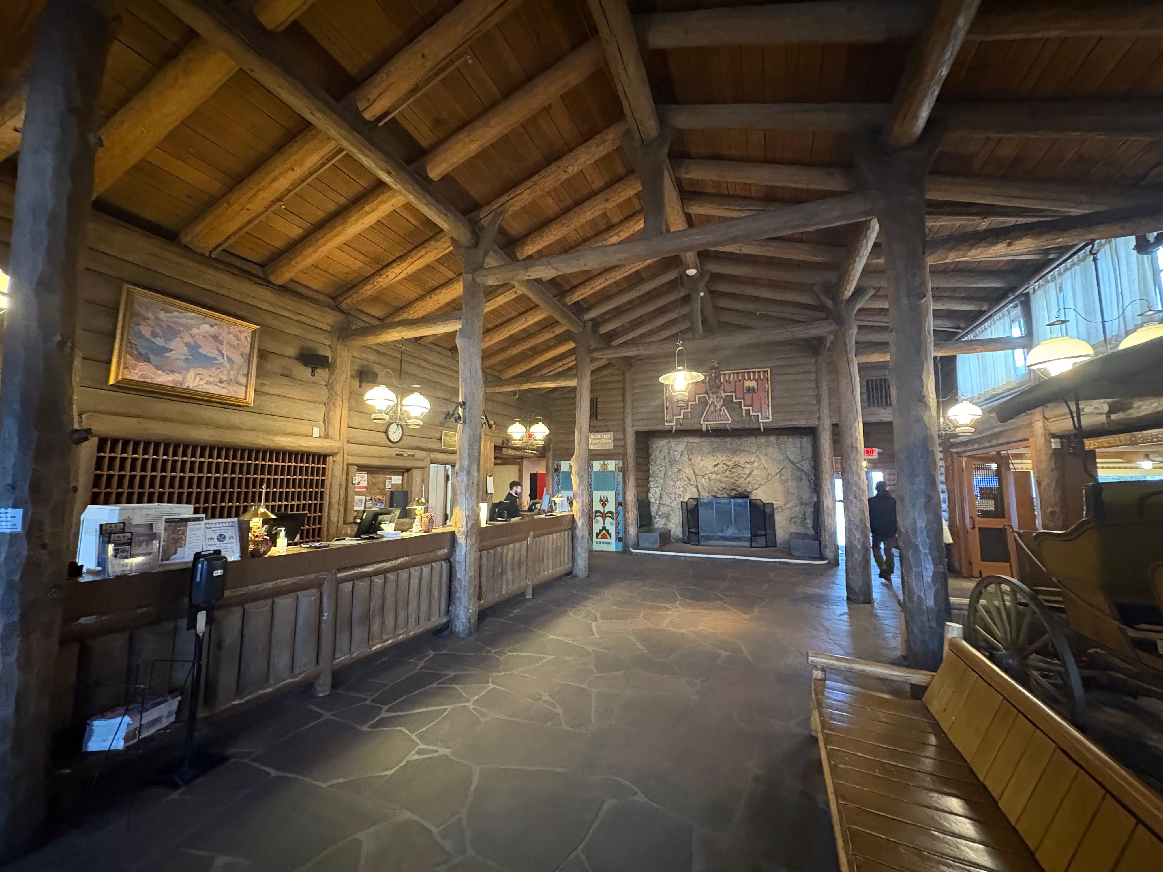 Front desk at the lodge