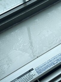 Water collecting on top of air conditioning