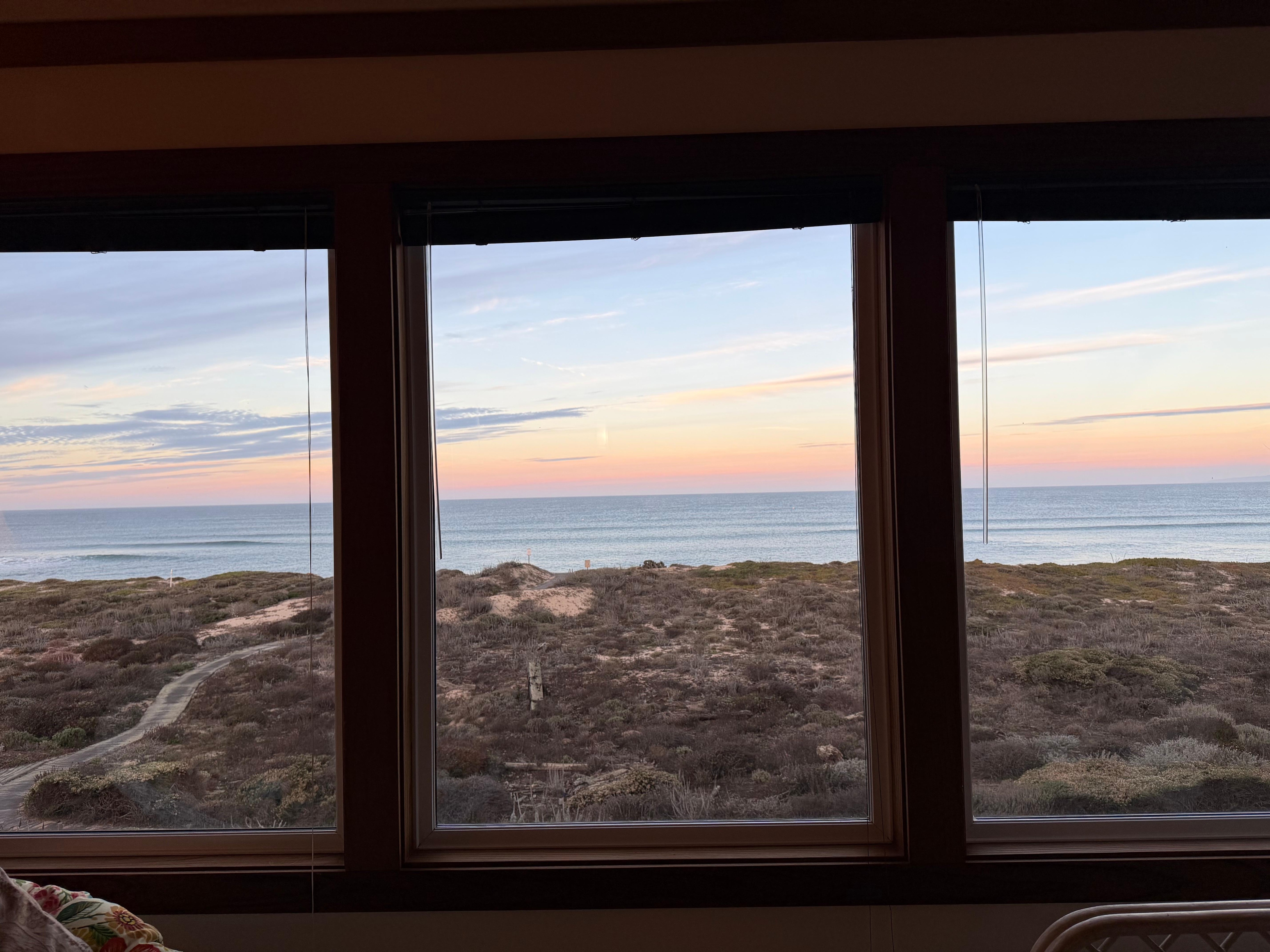 The view from the second-story living room window