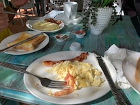 Breakfast ( also nice music playing in breakfast area another nice touch)