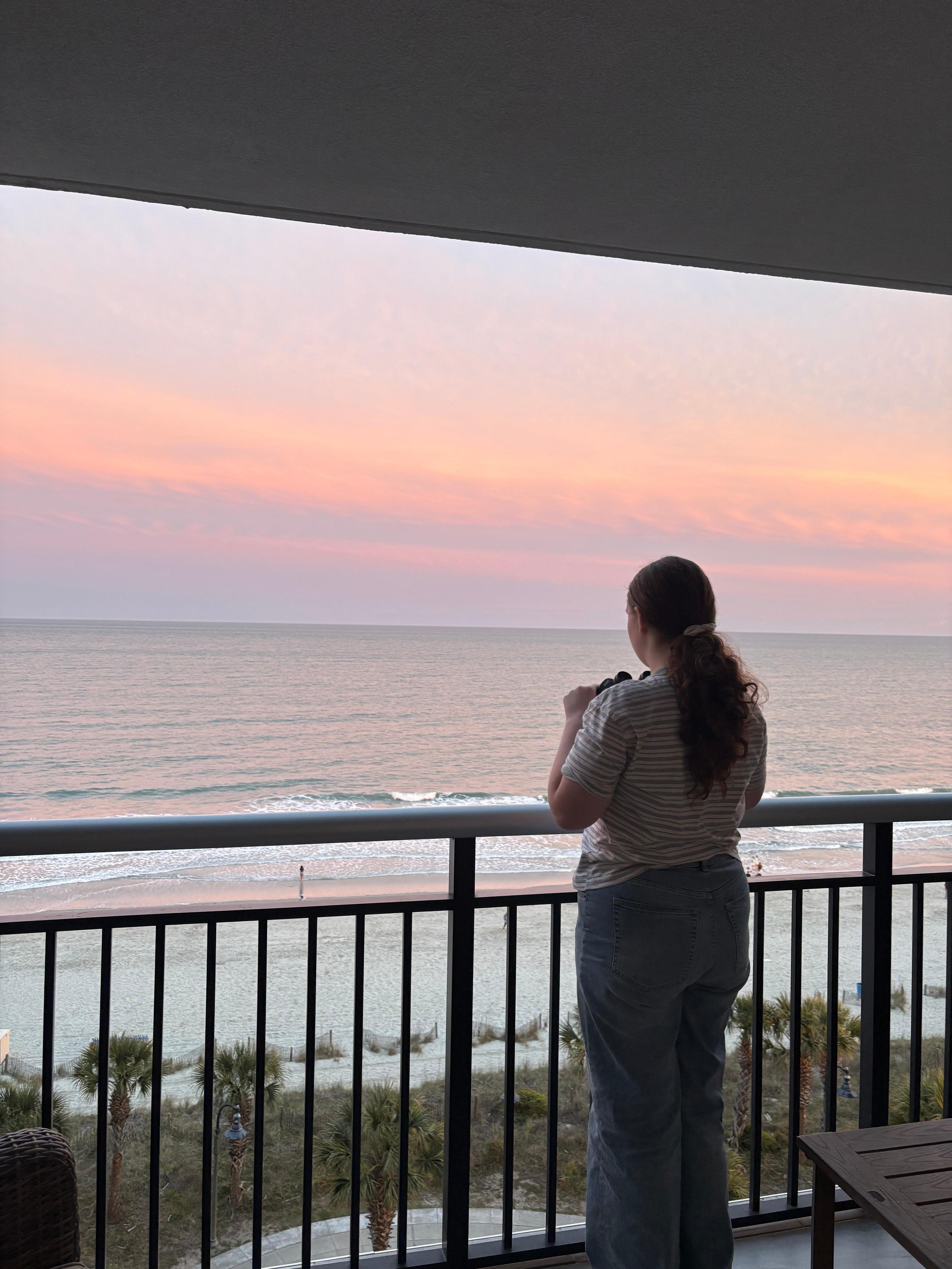 Patio was usable day one but not after the first day. Sunset is beautiful.