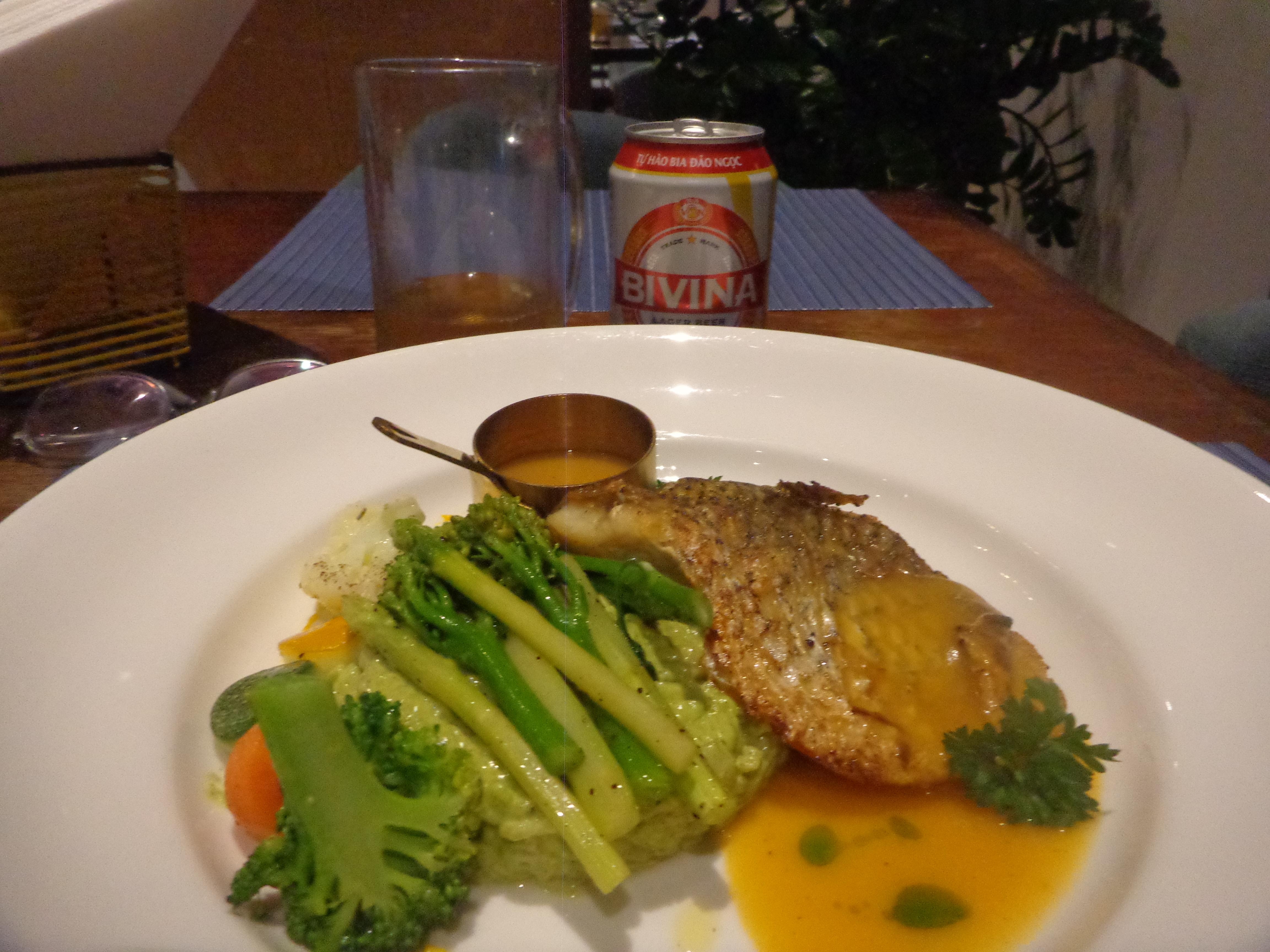 りょうりもおいしいぞ、シーバスのグリルだ。