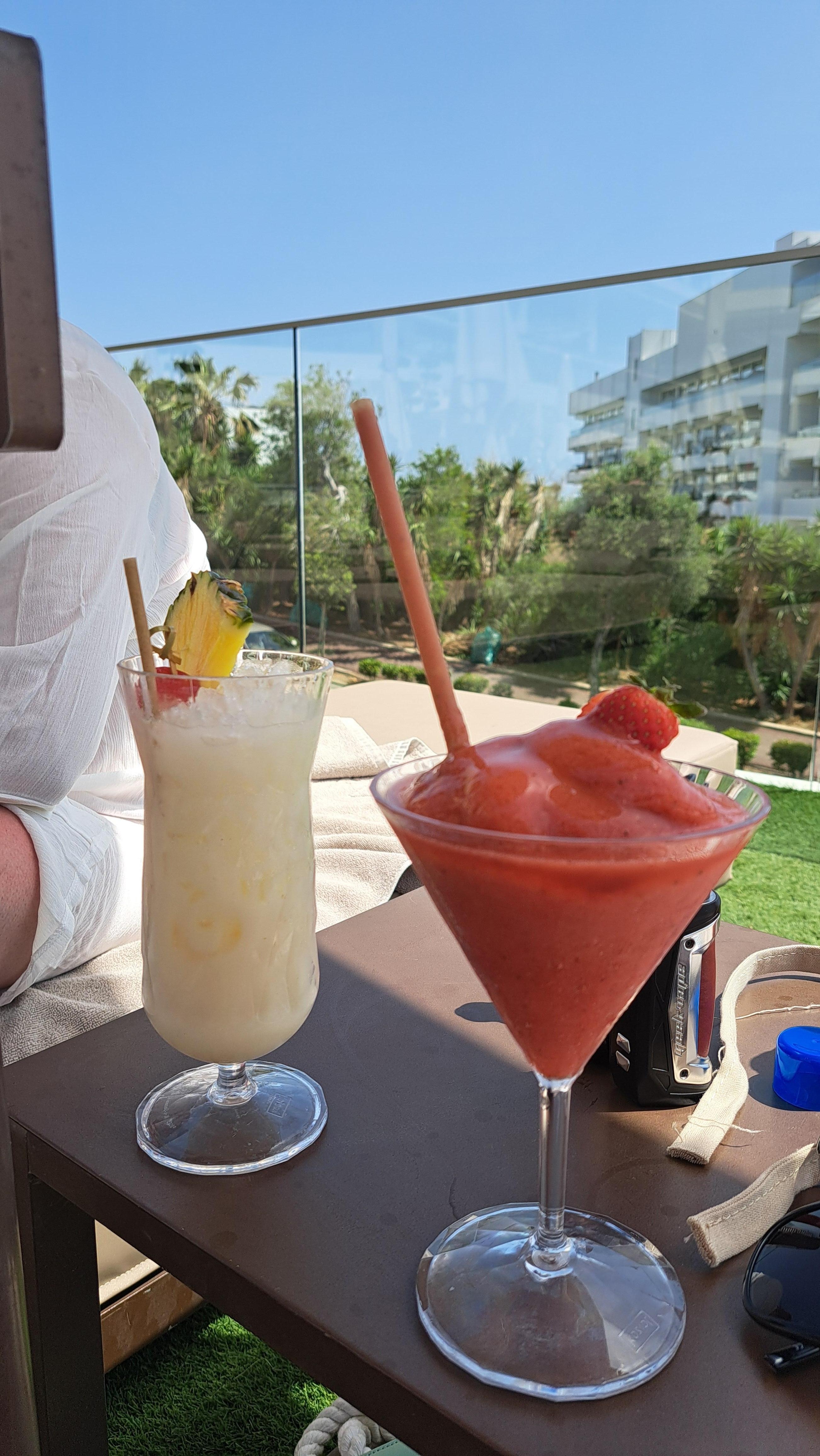 Pool side refreshments.