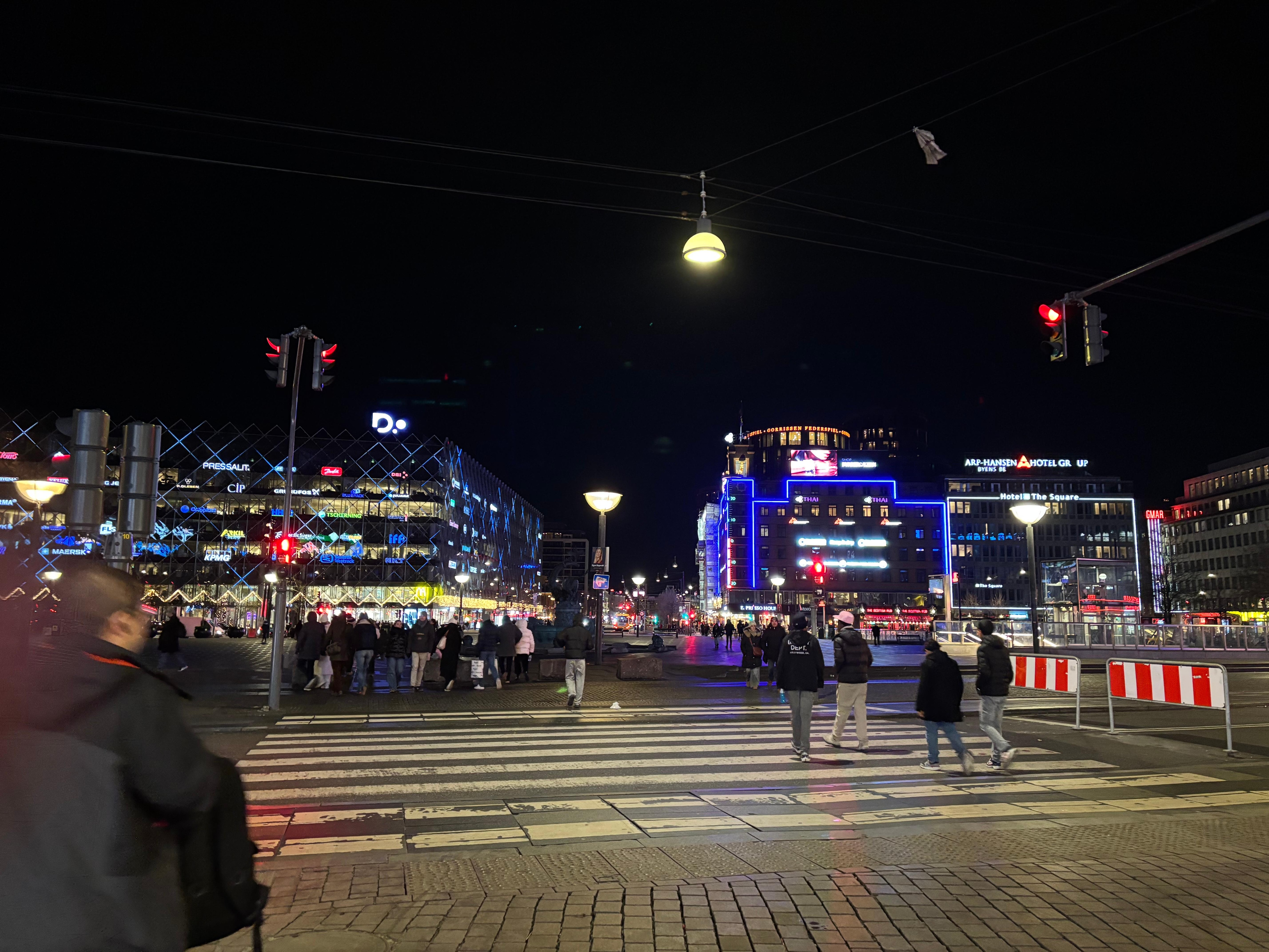 View of hotel from across the square