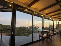 View from the back porch/eating area/living room.