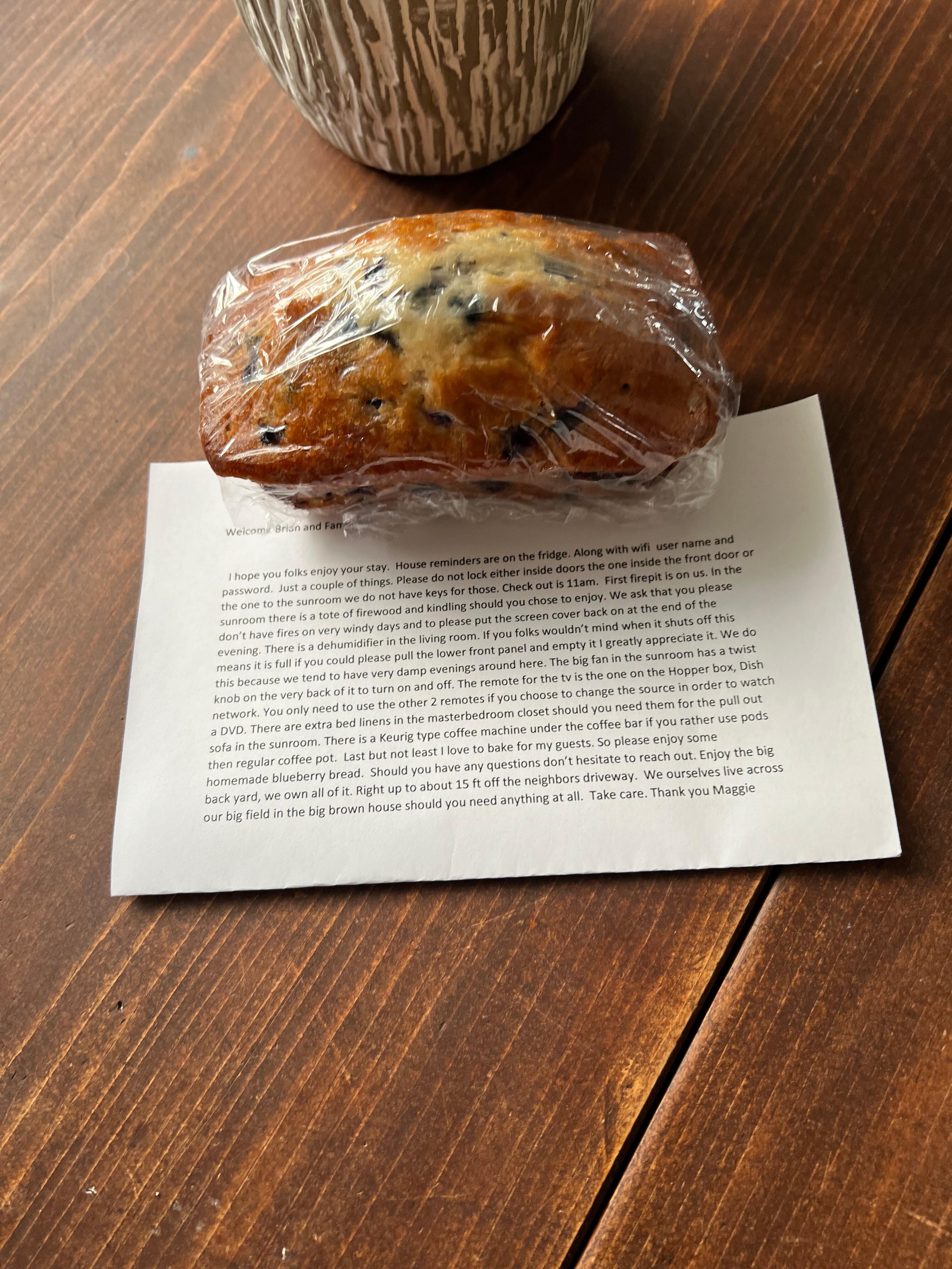 Fresh blueberry bread!