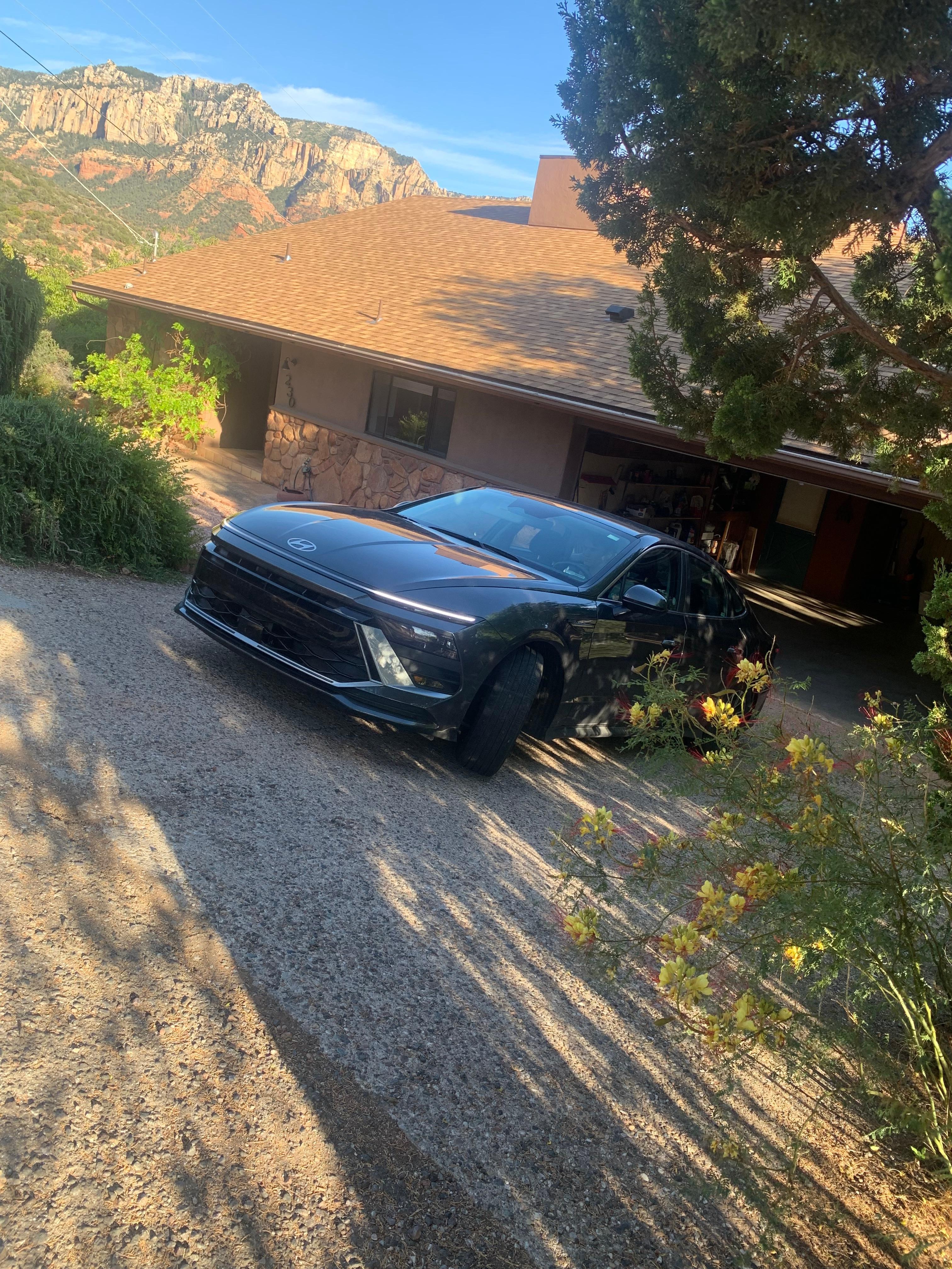The only negative of this house is the steep driveway. Try as we might, we usually scraped the rental car coming and going 