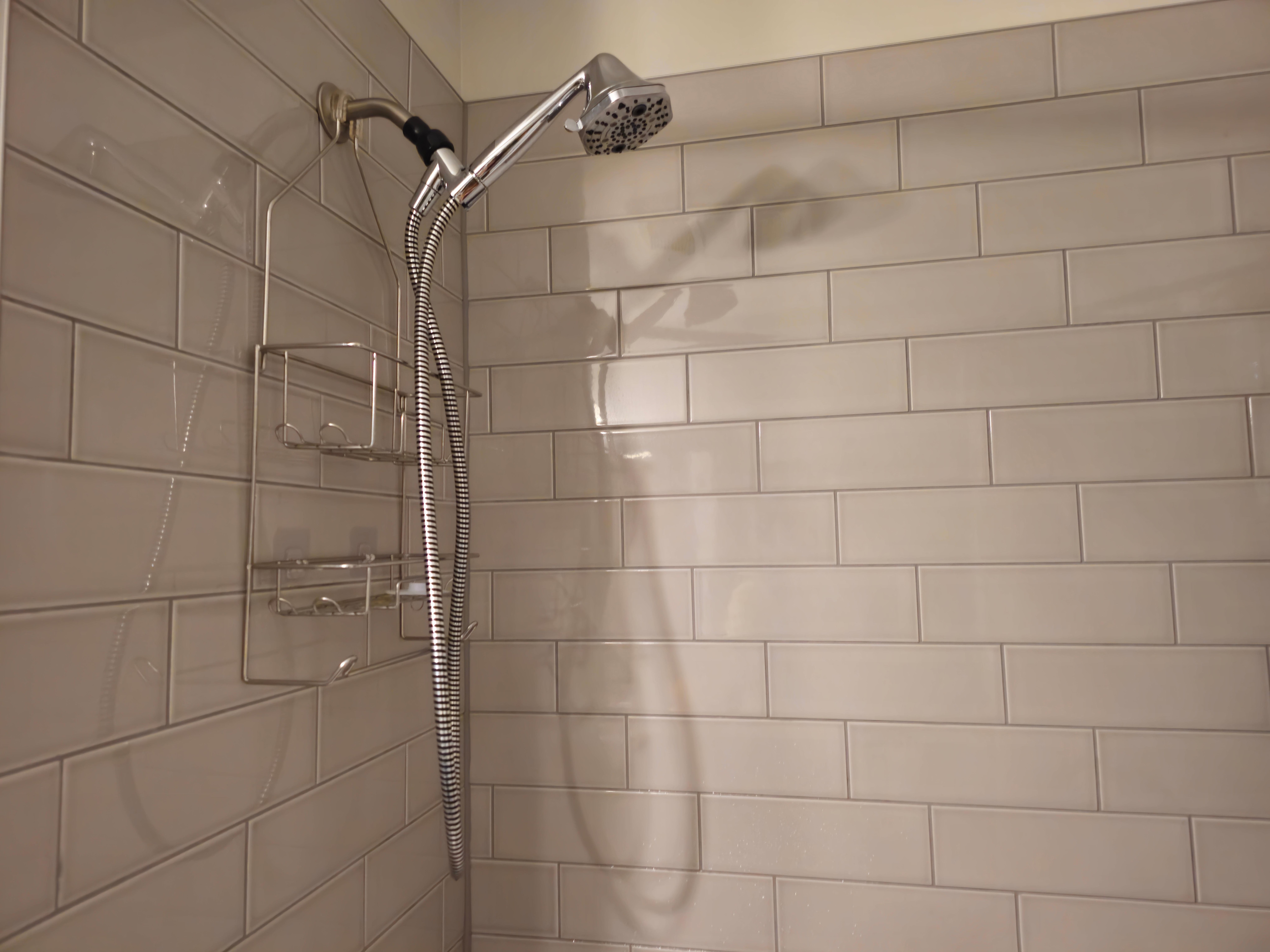 Clean, updated shower