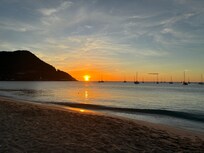 Reduit beach beautiful beach was never crowded only about 15 minute drive.